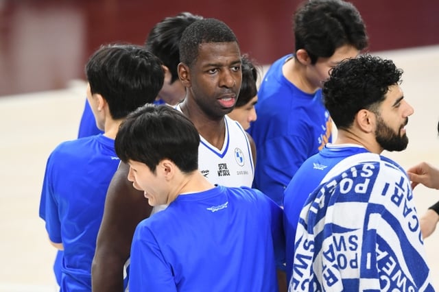 삼성 선수들이 7일 LG전을 앞두고 파이팅을 외치고 있다. /사진=KBL 제공