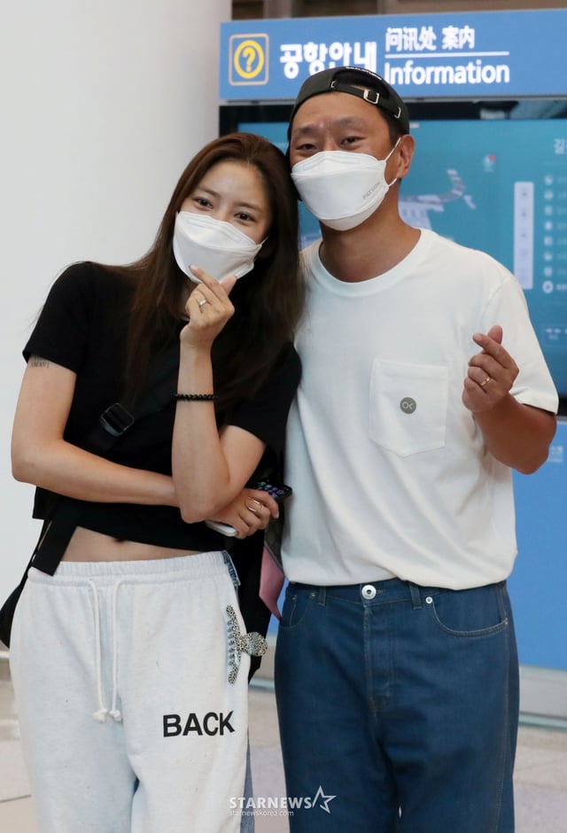 손담비(왼쪽), 이규혁/사진=스타뉴스