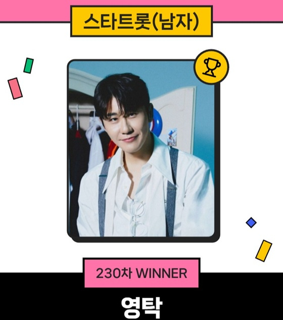 영탁 1위/사진=스타랭킹