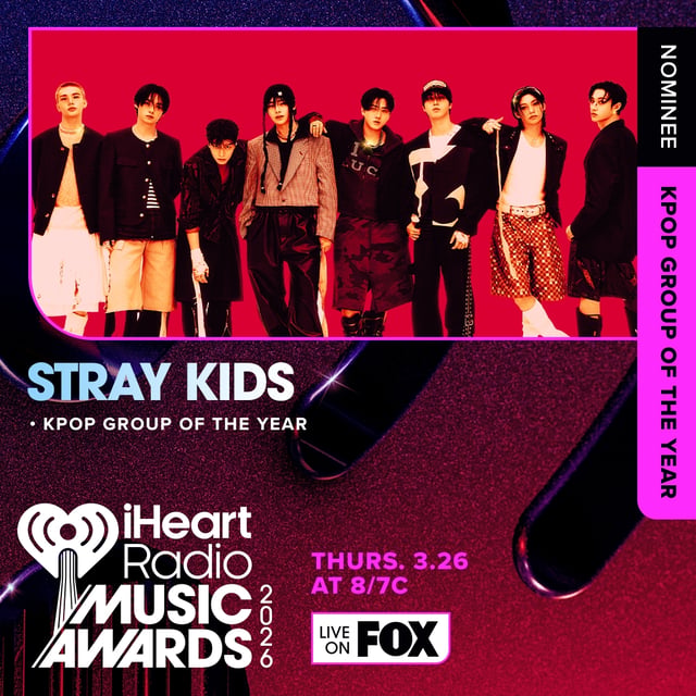 스트레이 키즈 2026 아이하트라디오 뮤직 어워즈 노미네이트/ 사진출처=iHeartRadio