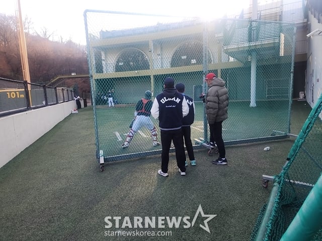 피칭 테스트가 진행되고 있는 모습. /사진=박수진 기자