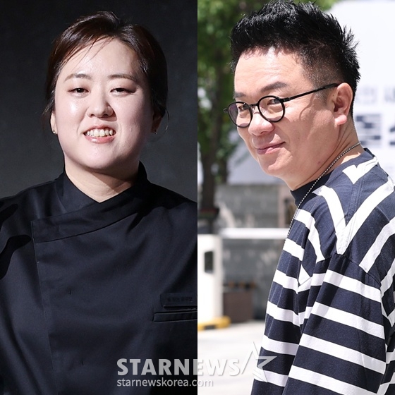술 빚는 윤주모(왼쪽)와 김태균 /사진=스타뉴스