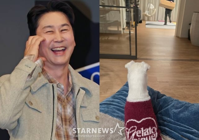 신동엽, 반려견 크림 /사진=크림 SNS