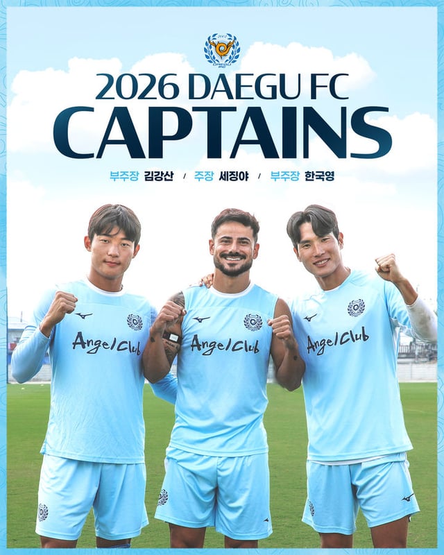 (왼쪽부터) 김강산, 세징야, 한국영. /사진=대구FC 제공