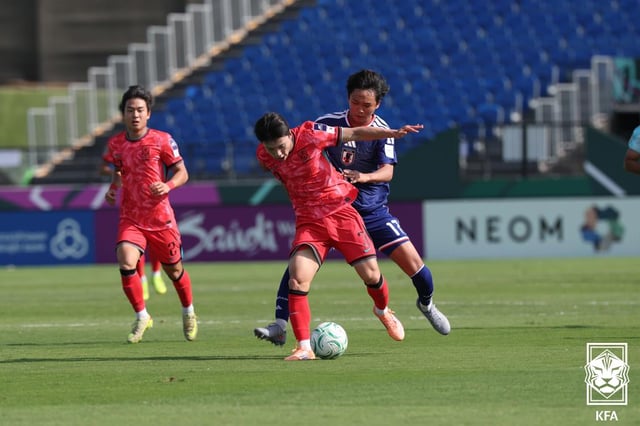 한국-일본 경기 장면. /사진=대힌축구협회 제공