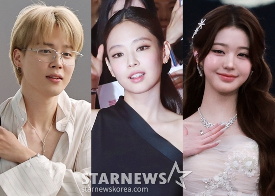 방탄소년단 지민, 블랙핑크 제니, 아이브 장원영(왼쪽부터) /사진=스타뉴스