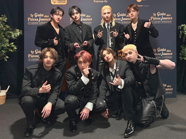 스트레이 키즈 프랑스 '노란 동전 모으기 자선 행사' 이미지 /사진제공= JYP엔터테인먼트