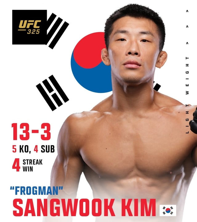 RTU決勝まで進出したキム·サンウク。 /写真=UFC公式ソーシャル·ネットワーキング·サービス(SNS)