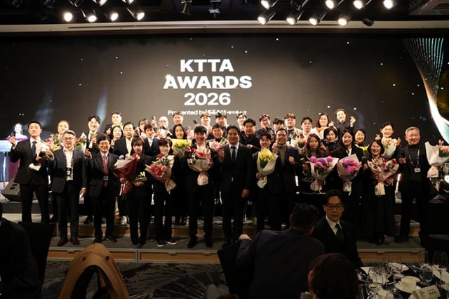 9일 서울에서 열린 'KTTA AWARDS 2026' 기념사진. /사진=대한탁구협회 제공
