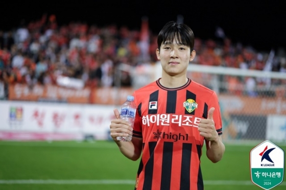 강원FC 시절 양민혁(현 코번트리 시티). /사진=한국프로축구연맹 제공