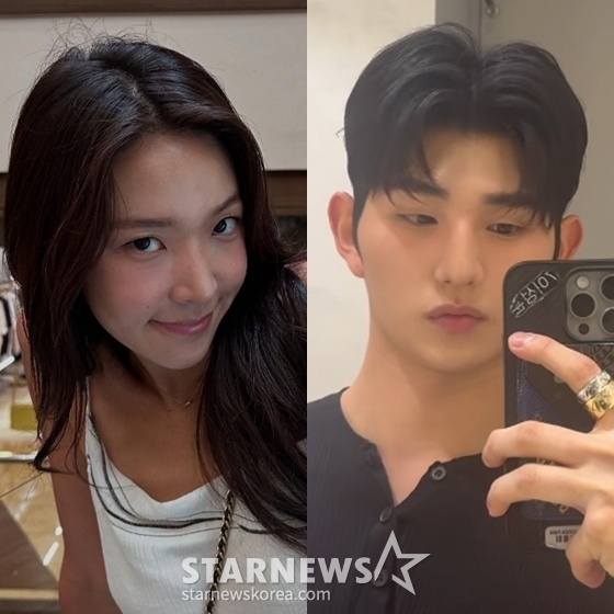 최미나수(왼쪽)와 이성훈 /사진=최미나수, 이성훈 SNS
