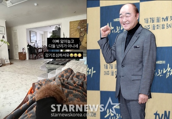 미자가 올린 사진(왼쪽), 장광/사진=미자 인스타그램, 장광