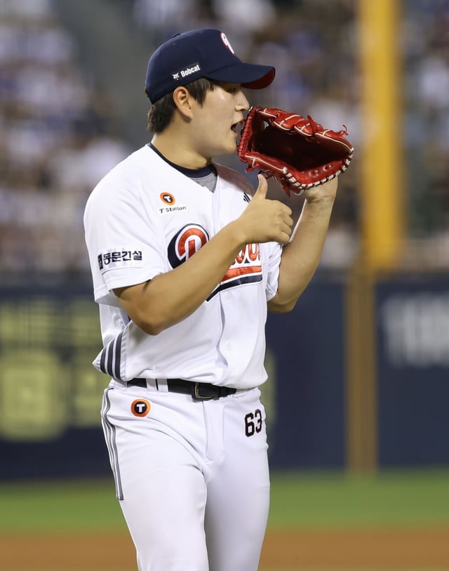 斗山ベアーズの抑え投手、金テギョン。 /写真=斗山ベアーズ提供