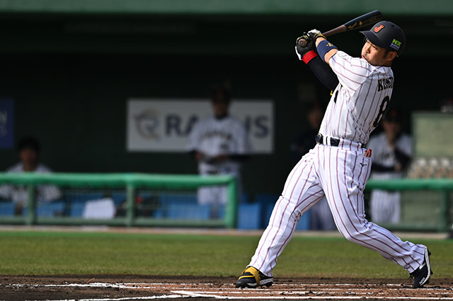 Kondo Genske in the batting. /Photo = Official website of the Japanese national baseball team
