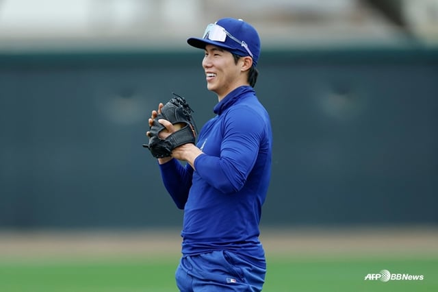 훈련하는 김혜성. /AFPBBNews=뉴스1