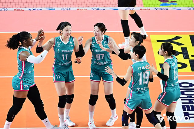 Korea Expressway Corporation players. /Photo = Courtesy of the Korea Volleyball Federation