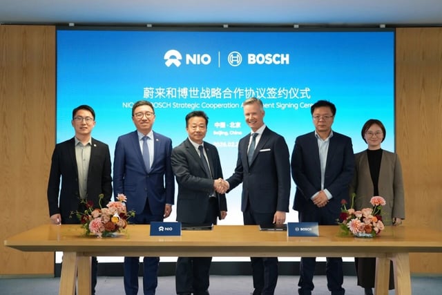독일 보쉬와 중국 NIO가 EV 기술 파트너십을 선언/사진제공=NIO
