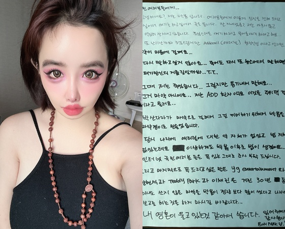 /사진=박봄 SNS