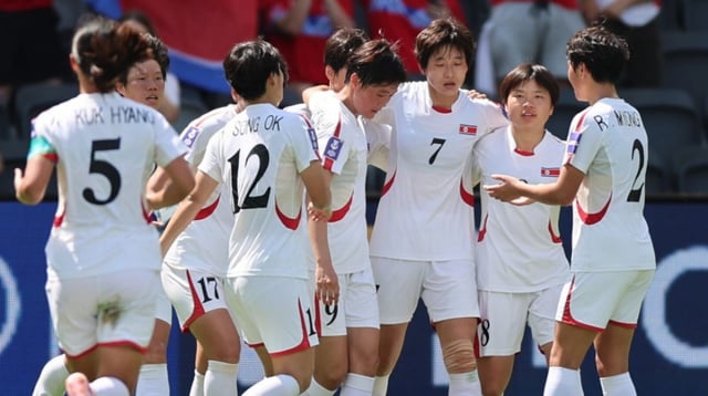 サッカーの北朝鮮女子代表チーム。 /写真=AFC提供