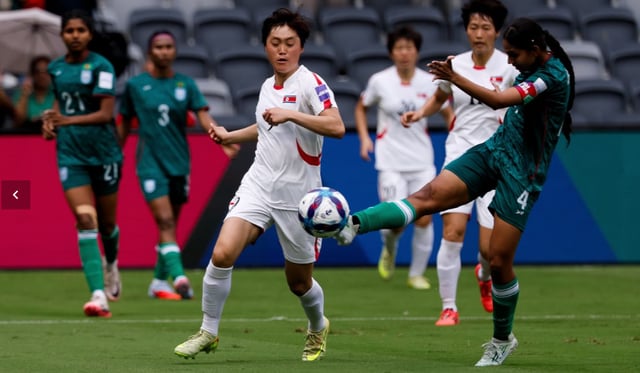 6日に行われた北朝鮮とバングラデシュの2026AFC女子アジアカップの試合の様子。 /写真=AFC提供