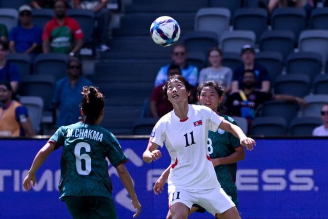 6日に行われた北朝鮮とバングラデシュの2026AFC女子アジアカップの試合の様子。 /写真=AFC提供