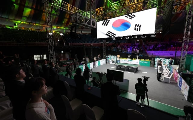 6일 '하나카드 하나캐피탈 제주특별자치도 PBA-LPBA 월드챔피언십 2026' 개막식이 열린 제주특별자치도 제주시 한라체육관 전경. /사진=PBA 제공