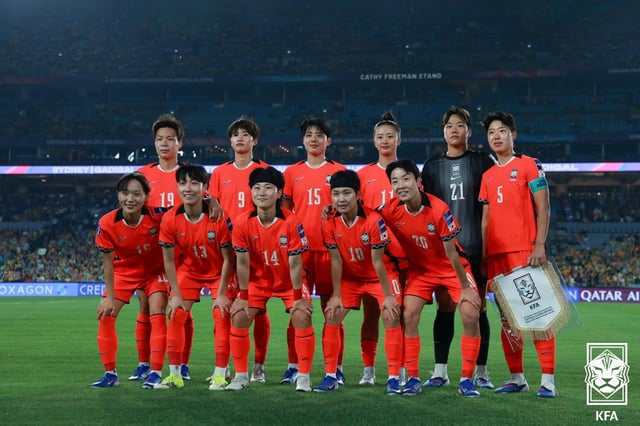 8일 호주 시드니의 스타디움 오스트레일리아에서 열린 2026 AFC 여자 아시안컵 조별리그 A조 3차전 호주전에 나선 대한민국 대표팀. /사진=대한축구협회 제공