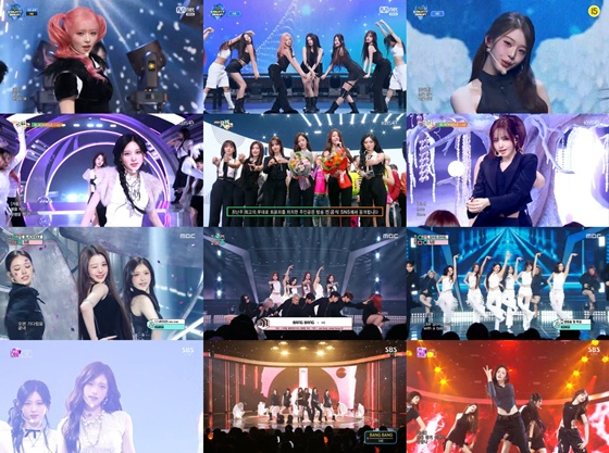 /사진=Mnet '엠카운트다운', KBS2 '뮤직뱅크', MBC '쇼! 음악중심', SBS '인기가요' 캡처