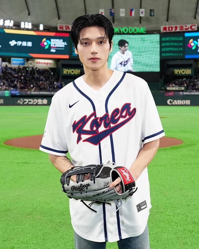 에이티즈 우영 /사진=MLB korea SNS