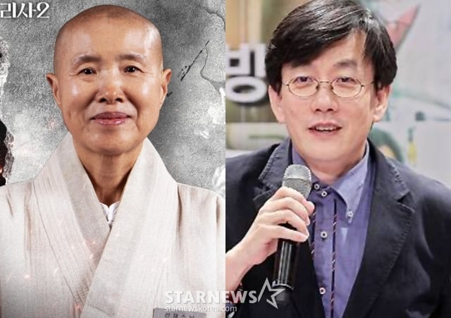 선재스님(왼쪽), 손석희 /사진=스타뉴스, 넷플릭스