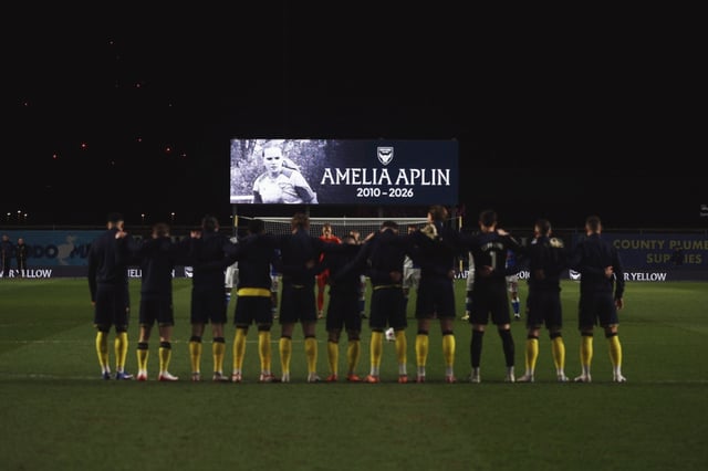 Oxford United in memory of the death of Amelia Aflin. /Photo =Oxford United Official Social Network Service (SNS)