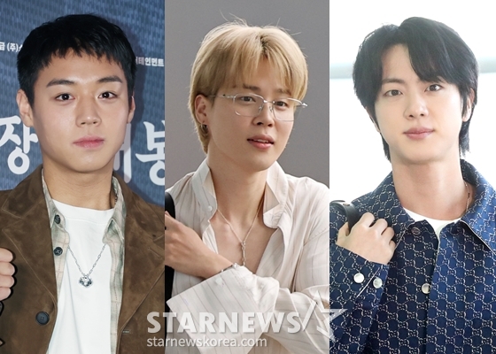 박지훈, 지민, 진(왼쪽부터) /사진=스타뉴스