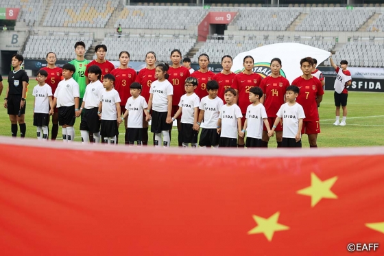 2025年東アジアサッカー連盟(EAFF)E-1チャンピオンシップ(東アジアカップ)女子部第2戦の台湾戦に出場した中国女子サッカー代表チームの選手たち。 /写真=EAFF提供