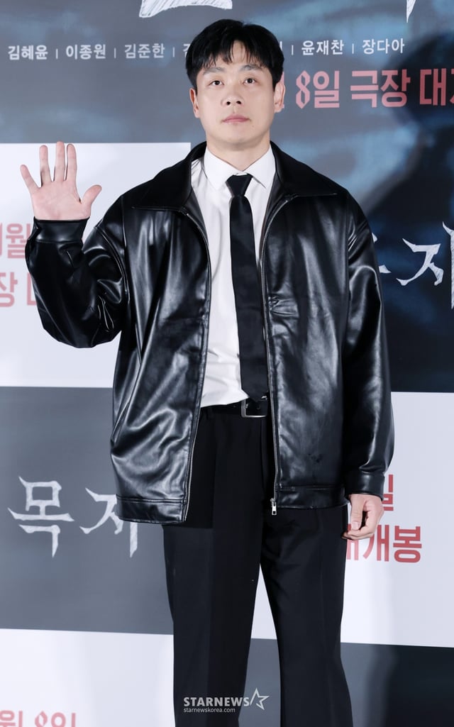 배우 김영성이 24일 서울 용산구 CGV 아이파크몰에서 진행된 영화 '살목지(감독 이상민)' 언론시사회 및 기자간담회에 참석해 포즈를 취하고 있다. /2026.03.24 /사진=김휘선 hwijpg@