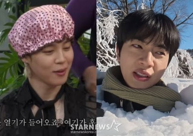 방탄소년단 지민(왼쪽), 진 /사진=유튜브 채널 핫이슈지, 인생84