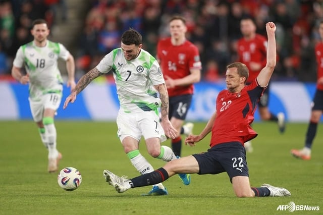 During the North American World Cup European playoff D-pass match between Ireland and the Czech Republic. /AFPBBNews=News1