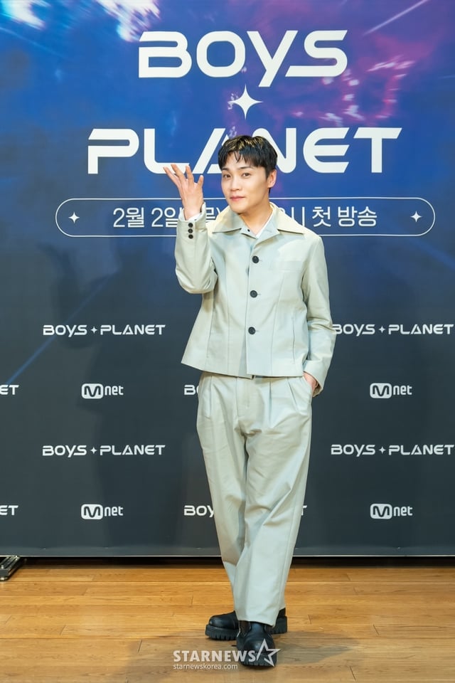최영준이 2일 오전 온라인 생중계로 진행된 엠넷 새 예능 '보이즈 플래닛' 제작발표회에 참석해 포즈를 취하고 있다. /사진제공=엠넷 2023.02.02