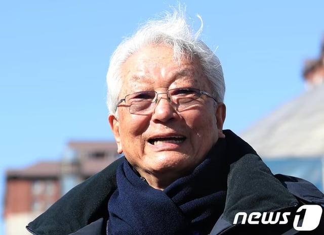 2018년 평창 동계 올림픽에 참석했을 때의 장웅 전 북한 IOC 위원. /사진=뉴스1