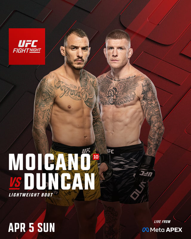 Постер матча Мойкано Дункан. /Фото =Официальное разрешение UFC