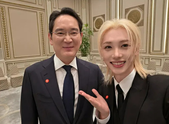 왼쪽부터 이재용 삼성전자 회장, 스트레이 키즈 멤버 필릭스 /사진=필릭스 인스타그램 캡처