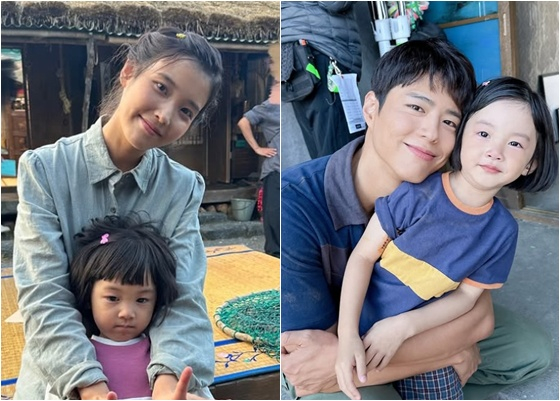 아이유, 박보검, 신채린/사진=신채린 SNS