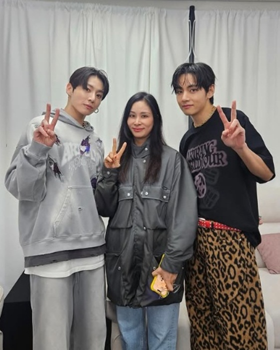 정국, 고소영, 뷔 /사진=고소영 SNS