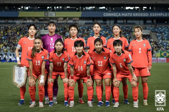 Best 11. Korea's women's national team in a friendly match with Brazil. /Photo = Courtesy of the Korea Football Association (KFA)