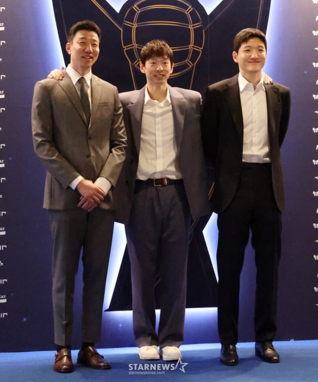 (왼쪽부터) 신영석, 한선수, 정지석. /사진=김진경 대기자