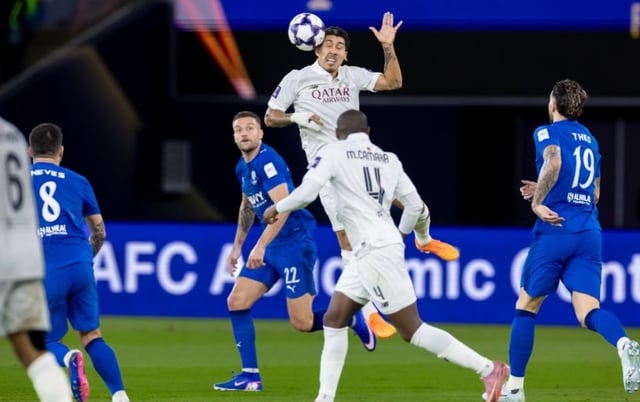 Al-Hilal and Al-Sad in the round of 16 of the 2025-2026 Asian Football Confederation (AFC) Champions League Elite (ACLE) held at Prince Abdullah Al-Faisal Sports City Stadium in Jeddah, Saudi Arabia on the 14th (Korea time). /Photo = Courtesy of AFC
