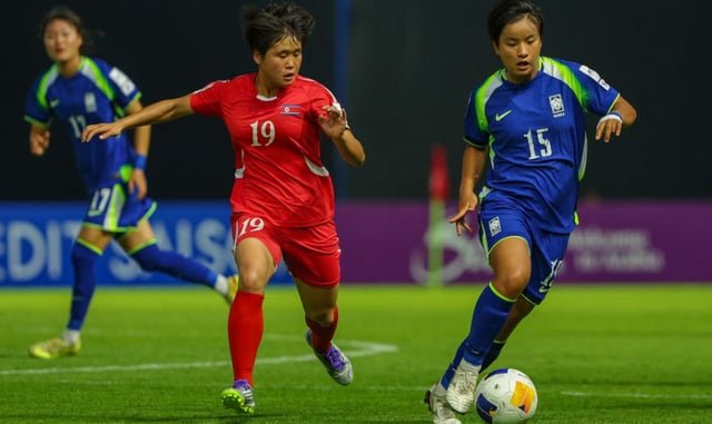 지난 8일 태국에서 열린 2026 아시아축구연맹(AFC) U20 여자 아시안컵 조별리그 한국과 북한의 경기 모습. /사진=AFC 제공