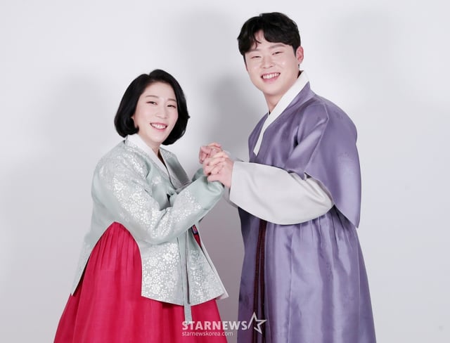 김영희(왼쪽), 윤승열 부부  /사진=김창현 기자 chmt@