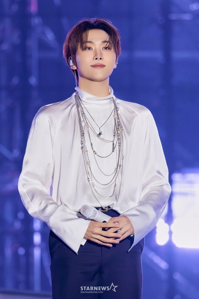 그룹 세븐틴 승관이 5일 오후 인천아시아드주경기장에서 진행된 'SEVENTEEN WORLD TOUR [NEW_] ENCORE' 콘서트에서 멋진 공연을 펼치고 있다. /사진제공=플레디스엔터테인먼트 2026.04.05 /사진=이동훈 photoguy@