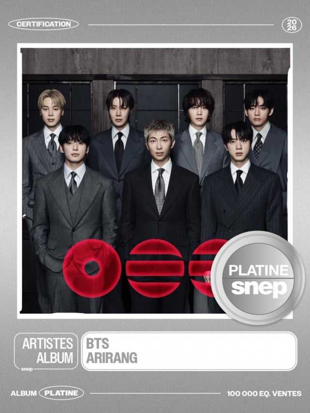 BTS『アリラン』、フランス音楽協会アルバム部門でプラチナ認定 | STARNEWS