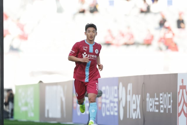 용인FC 김민우. /사진=한국프로축구연맹 제공/AFPBBNews=뉴스1